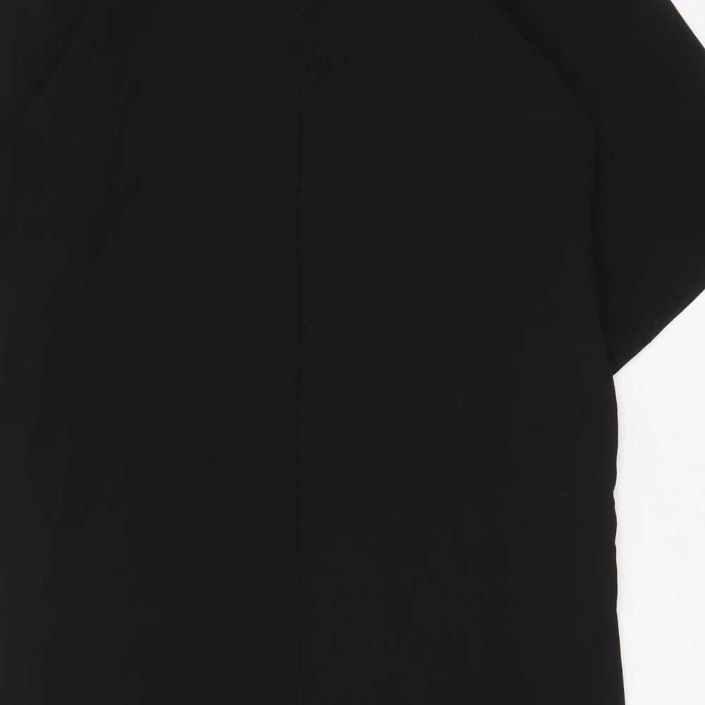 Monki Womens Black Polyester A-Line Size S Round Neck Zip