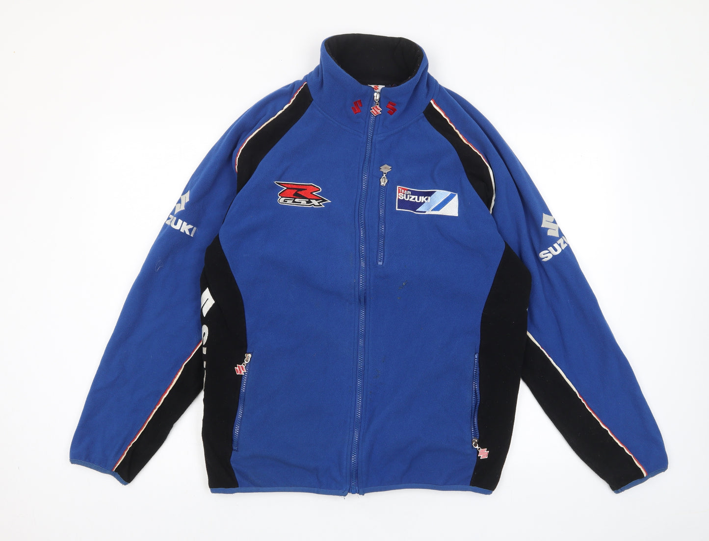 Suzuki Mens Blue Jacket Size S Zip - Logo, Embroided, Zip Pockets