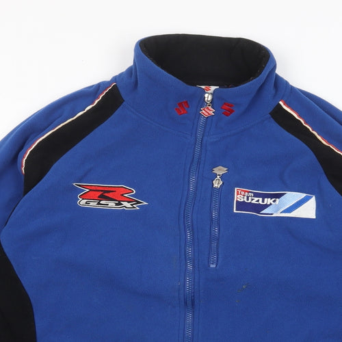 Suzuki Mens Blue Jacket Size S Zip - Logo, Embroided, Zip Pockets