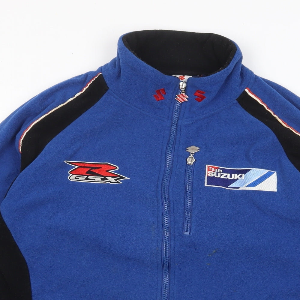 Suzuki Mens Blue Jacket Size S Zip - Logo, Embroided, Zip Pockets