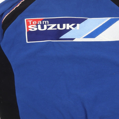 Suzuki Mens Blue Jacket Size S Zip - Logo, Embroided, Zip Pockets