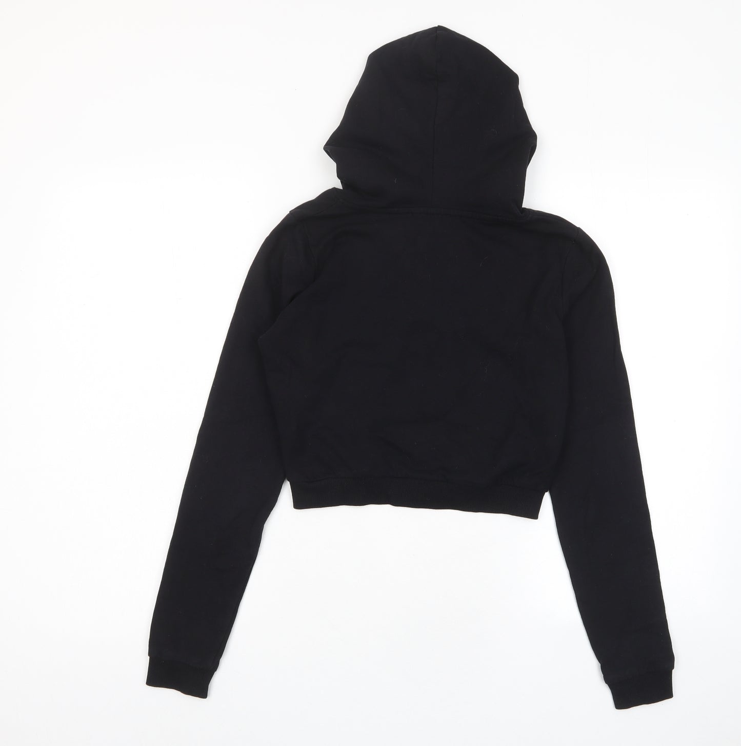 Select Womens Black Cotton Pullover Hoodie Size 6 Pullover - Lace Up