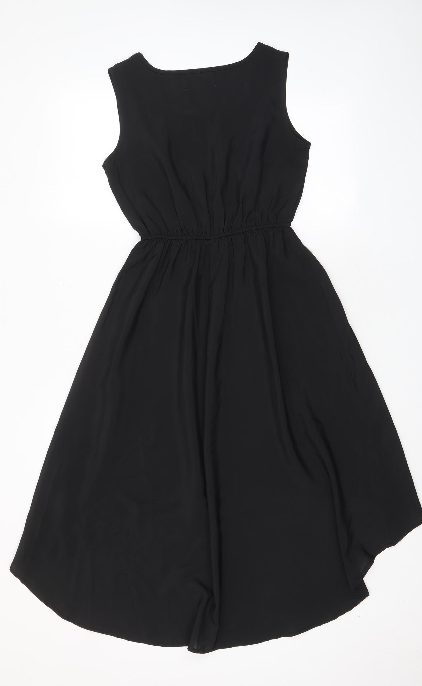 Voulez-Vous Womens Black Polyester A-Line Size XS Scoop Neck Pullover