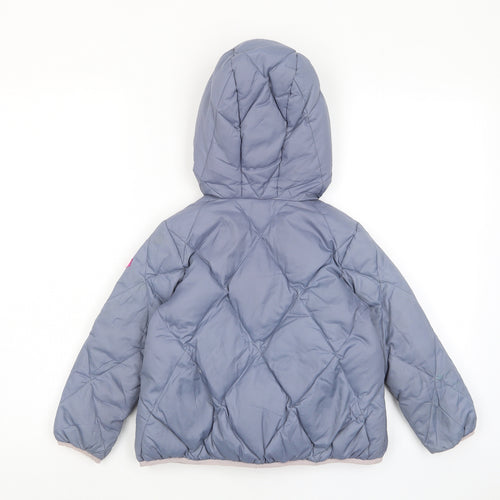 Diesel Girls Grey Basic Coat Coat Size 4 Years Zip - Pockets
