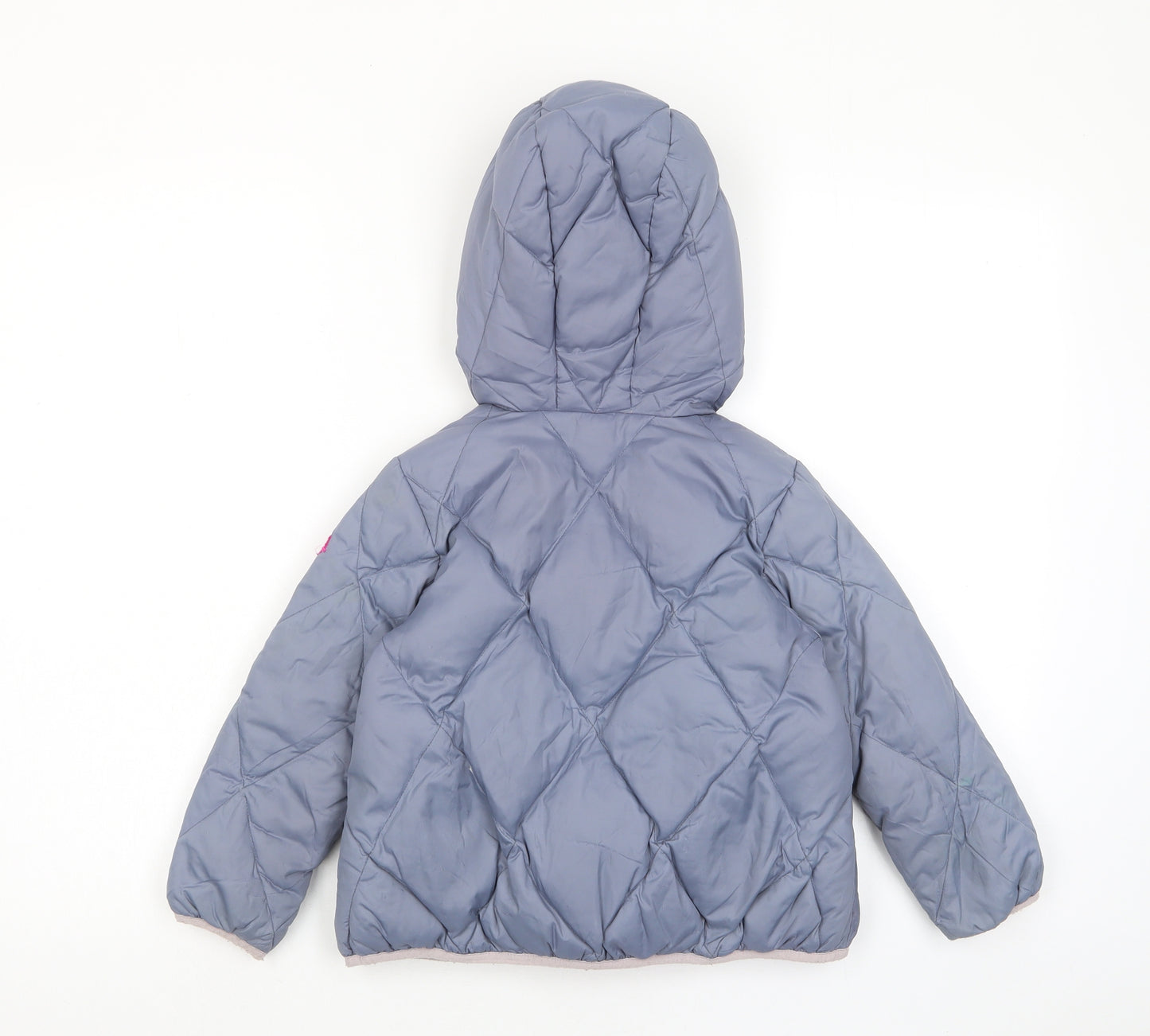 Diesel Girls Grey Basic Coat Coat Size 4 Years Zip - Pockets