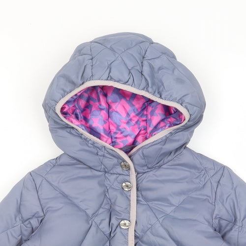 Diesel Girls Grey Basic Coat Coat Size 4 Years Zip - Pockets
