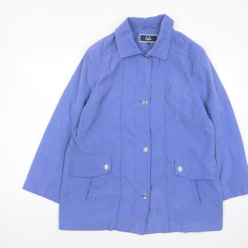 EWM Womens Blue Jacket Size 16 Button - Pockets