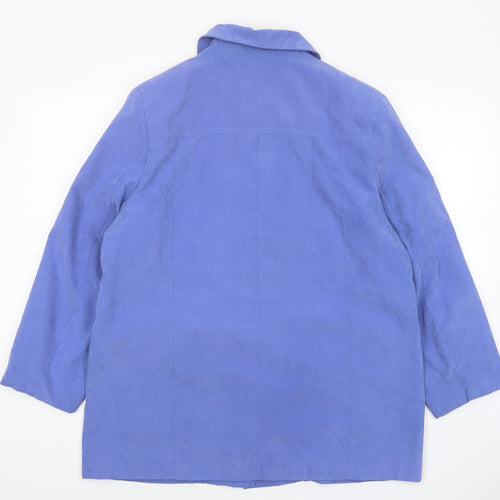 EWM Womens Blue Jacket Size 16 Button - Pockets