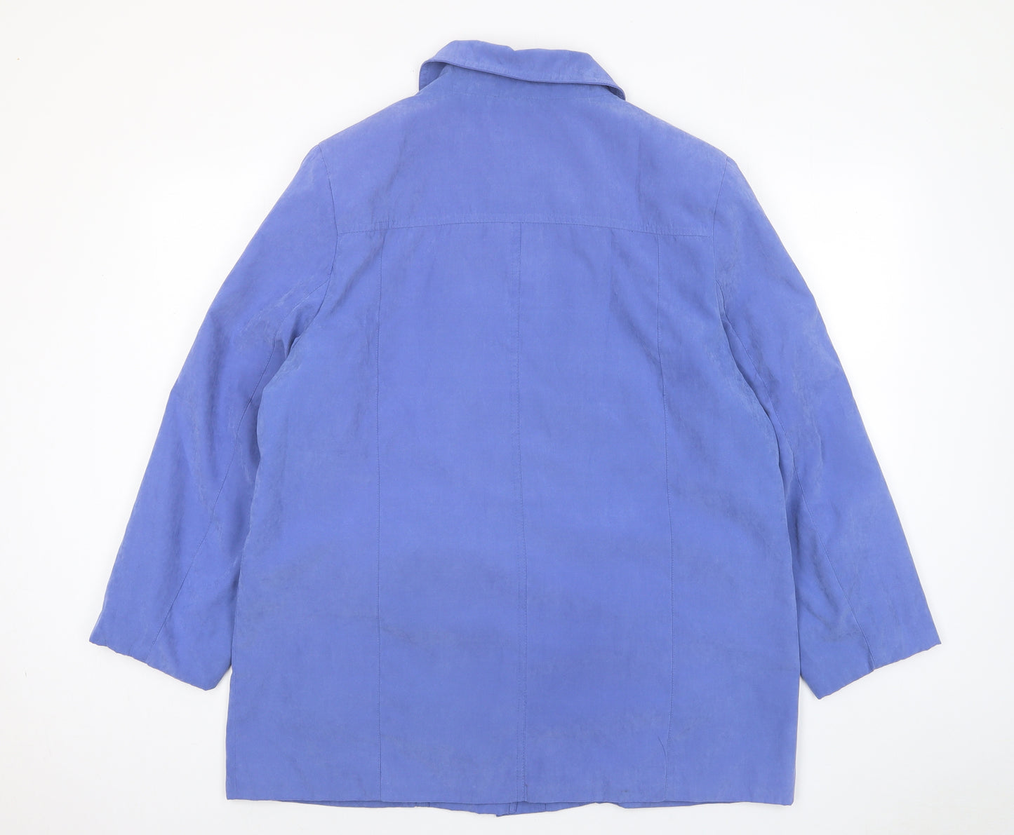 EWM Womens Blue Jacket Size 16 Button - Pockets