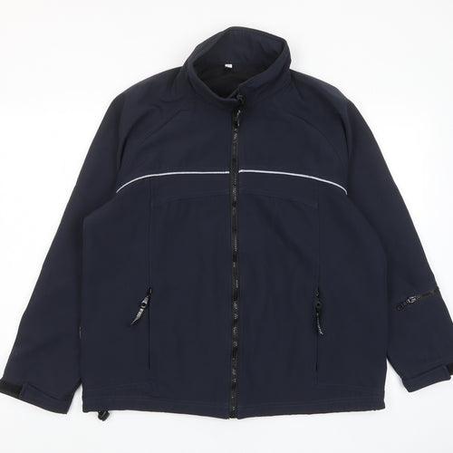 Windstopper Mens Blue Jacket Size L Zip - Zip Pockets