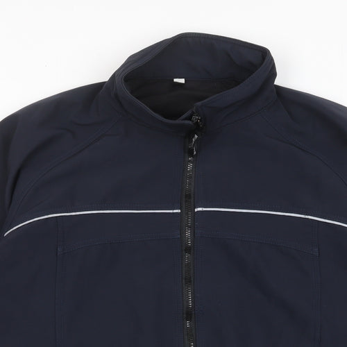 Windstopper Mens Blue Jacket Size L Zip - Zip Pockets