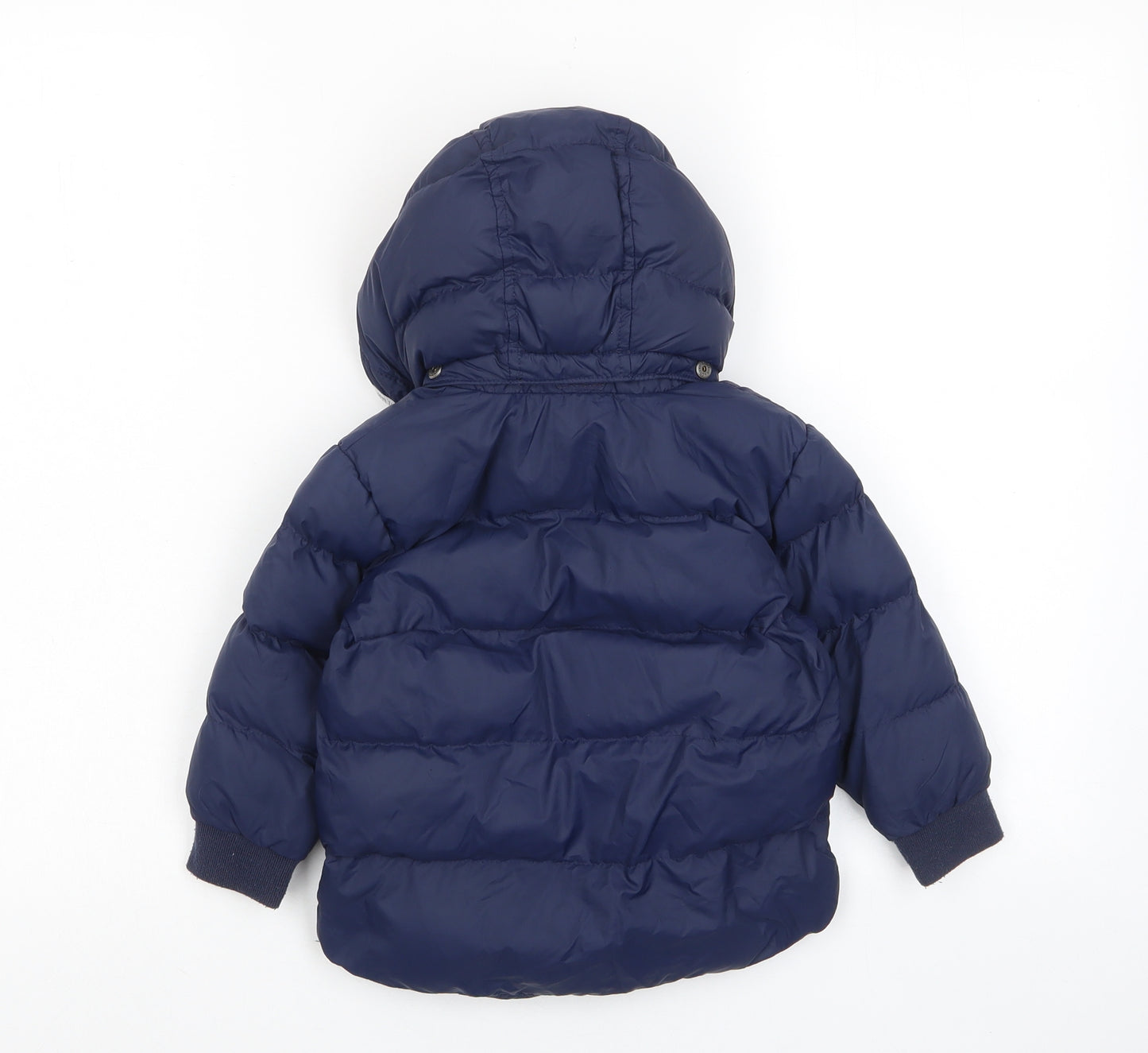 Timberland Boys Blue Basic Coat Coat Size 2 Years Zip - Logo, Pockets