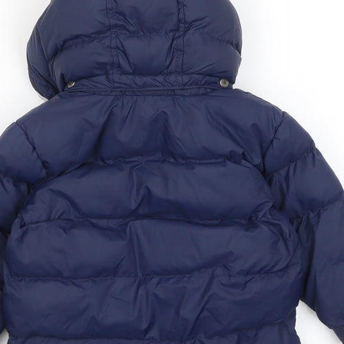 Timberland Boys Blue Basic Coat Coat Size 2 Years Zip - Logo, Pockets