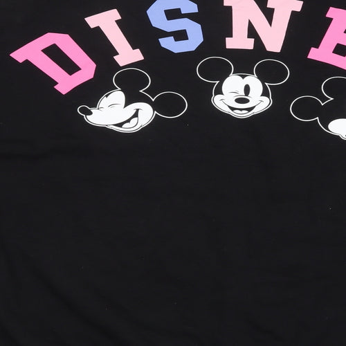 Disney Womens Black Cotton Pullover Sweatshirt Size 20 Pullover - 20-22, Mickey Mouse
