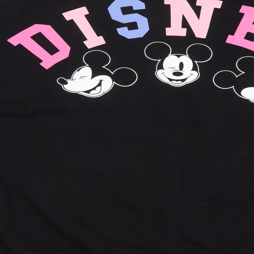 Disney Womens Black Cotton Pullover Sweatshirt Size 20 Pullover - 20-22, Mickey Mouse