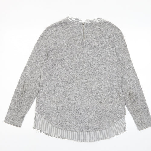 Maison de Nimes Womens Grey Crew Neck Viscose Pullover Jumper Size 12