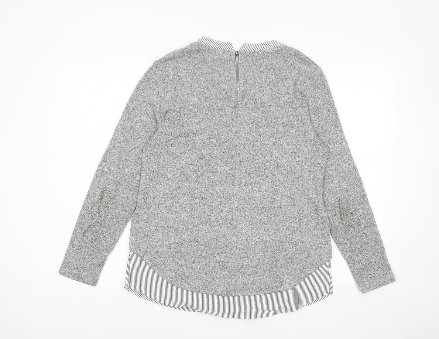 Maison de Nimes Womens Grey Crew Neck Viscose Pullover Jumper Size 12