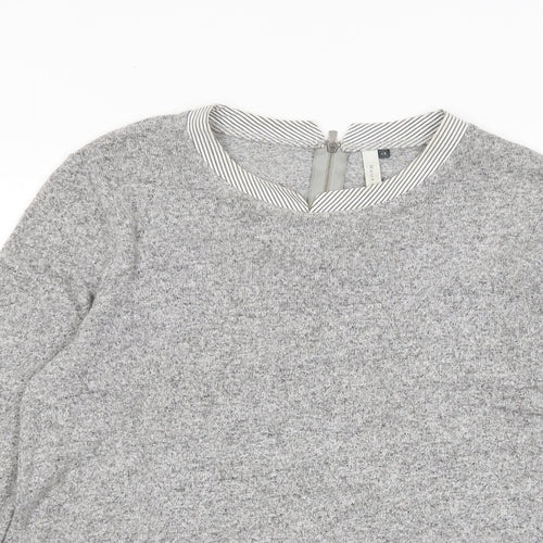 Maison de Nimes Womens Grey Crew Neck Viscose Pullover Jumper Size 12
