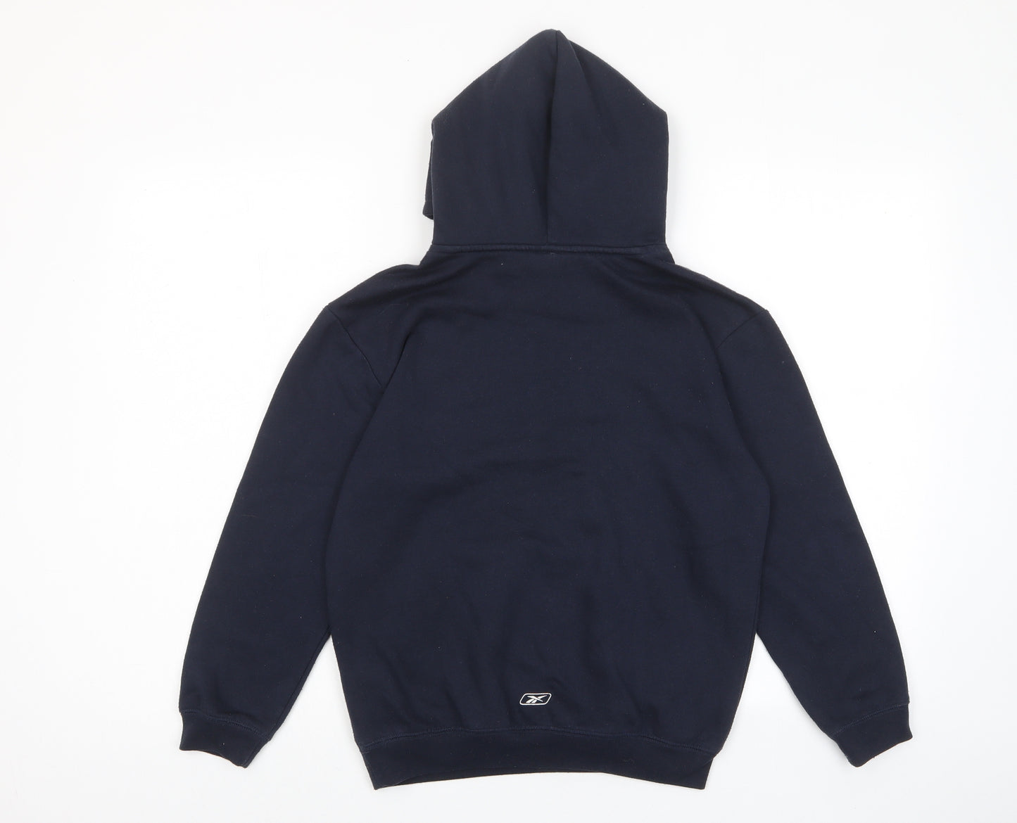 Reebok Boys Blue Cotton Pullover Hoodie Size 10 Years Pullover - Logo, Pockets