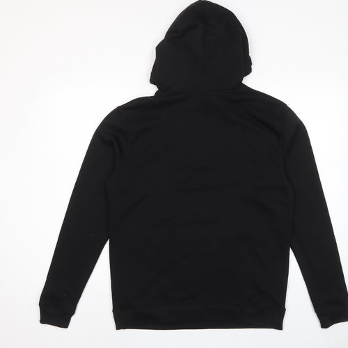 PRETTYLITTLETHING Womens Black Cotton Pullover Hoodie Size S Pullover - Pockets