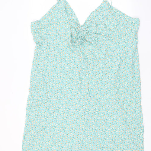 Marks and Spencer Womens Blue Floral Viscose Cami Dress Size 26