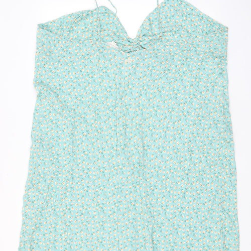Marks and Spencer Womens Blue Floral Viscose Cami Dress Size 26