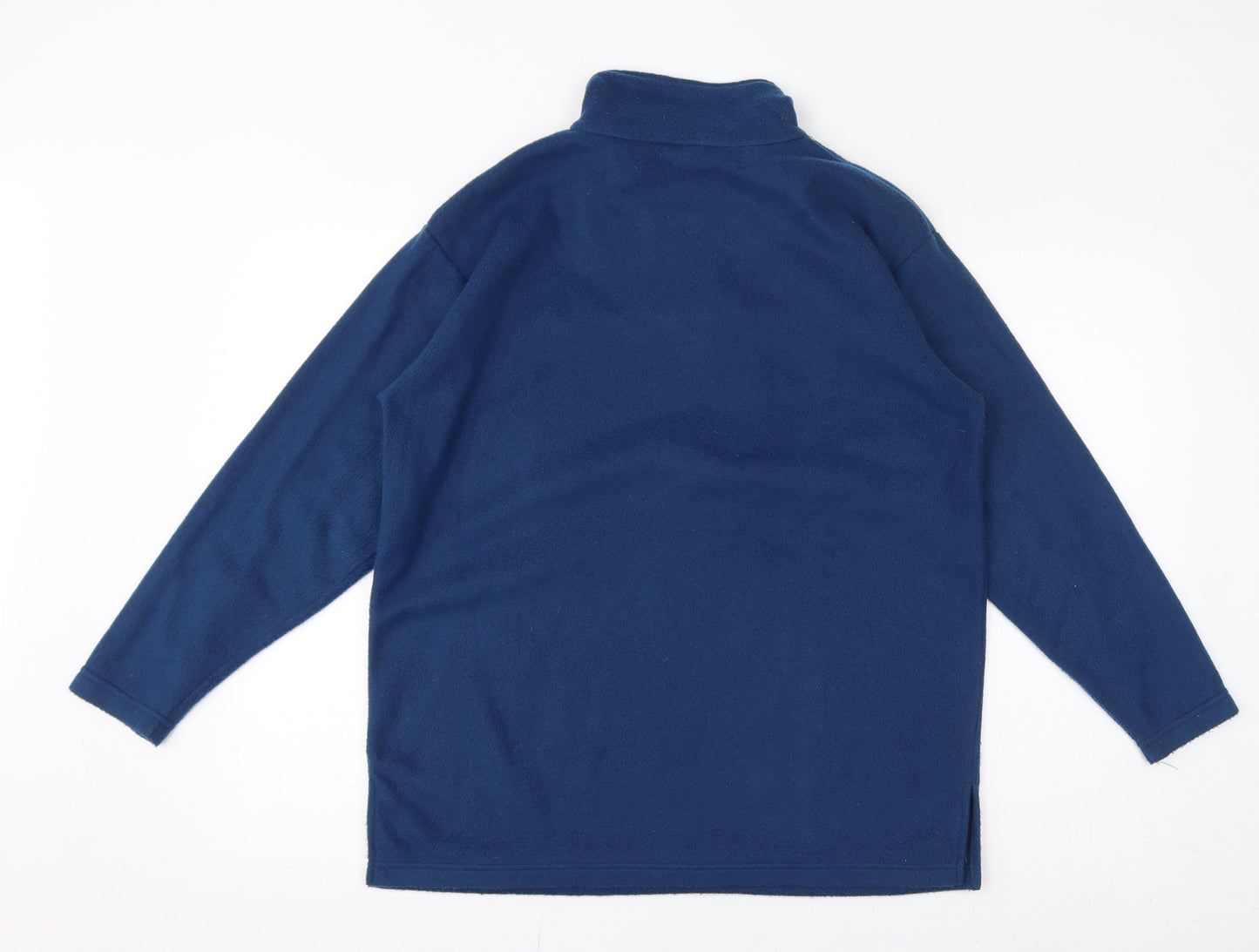Damart Womens Blue Polyester Pullover Sweatshirt Size M Pullover - Embroidered Leaf