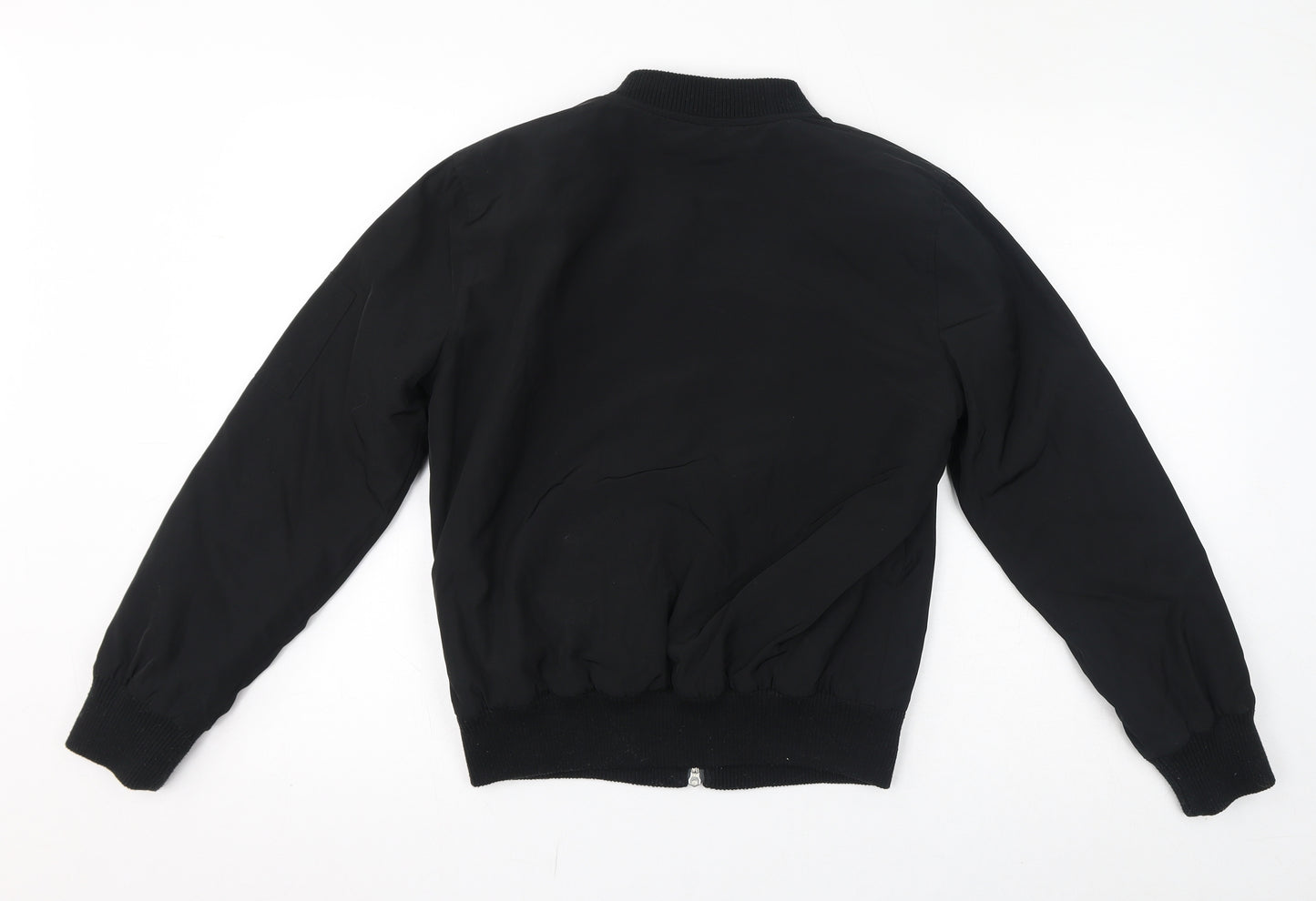 Boohoo Womens Black Bomber Jacket Jacket Size 10 Zip