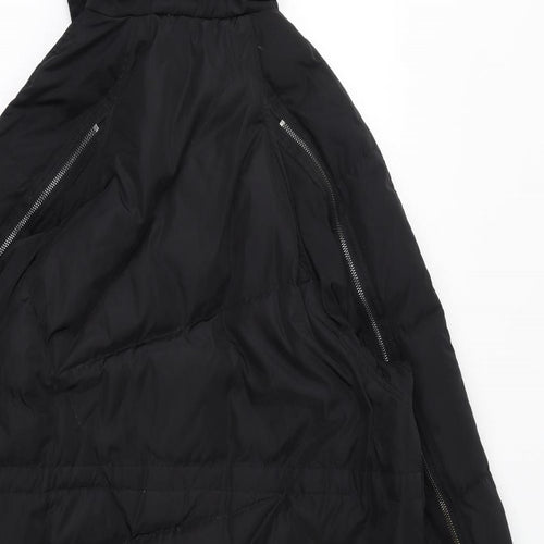 La Babité Womens Black Quilted Coat Size S Zip