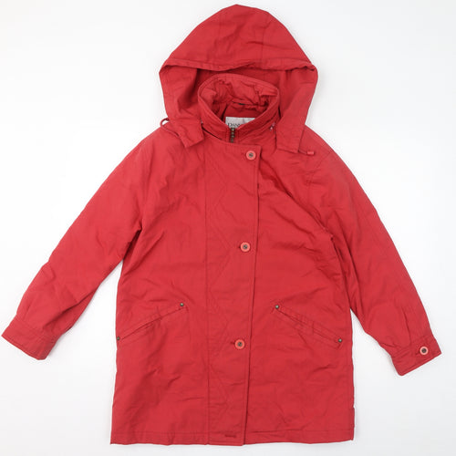 Dannimac Womens Red Rain Coat Coat Size S Zip