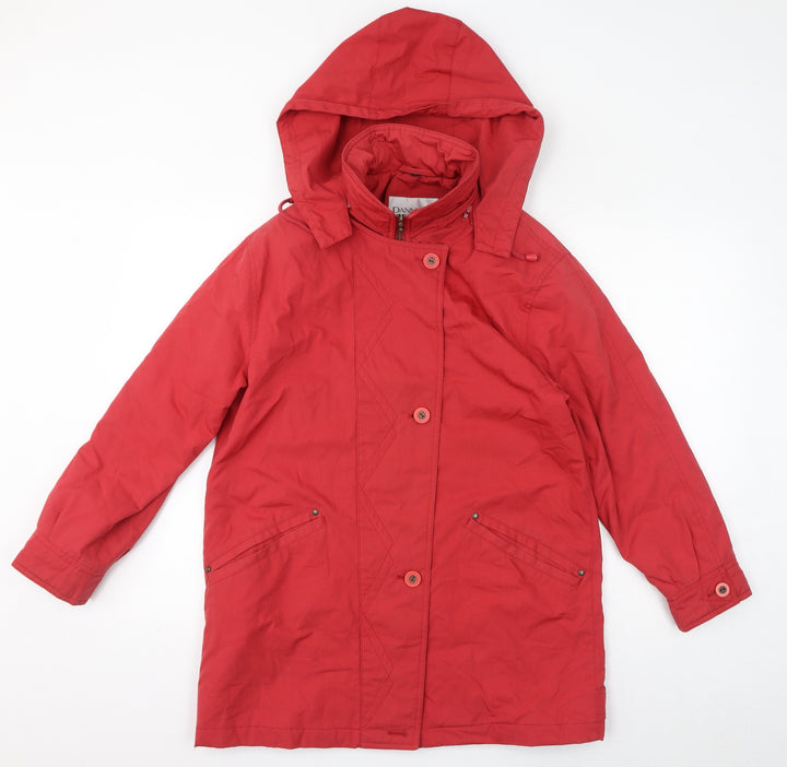 Dannimac Womens Red Rain Coat Coat Size S Zip