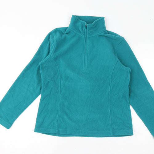 Lands' End Womens Blue Polyester Pullover Sweatshirt Size S Pullover