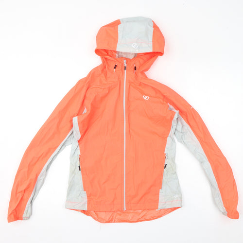 Dare 2B Womens Orange Jacket Size 8 Zip - Water Resistant, Reflective