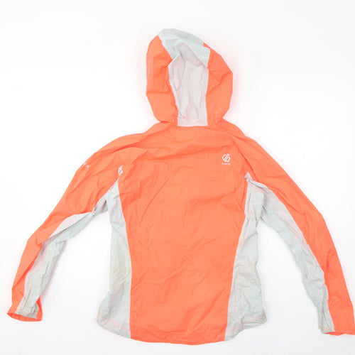 Dare 2B Womens Orange Jacket Size 8 Zip - Water Resistant, Reflective