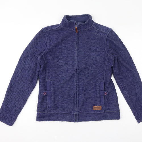 Weird Fish Womens Blue Jacket Size 10 Zip