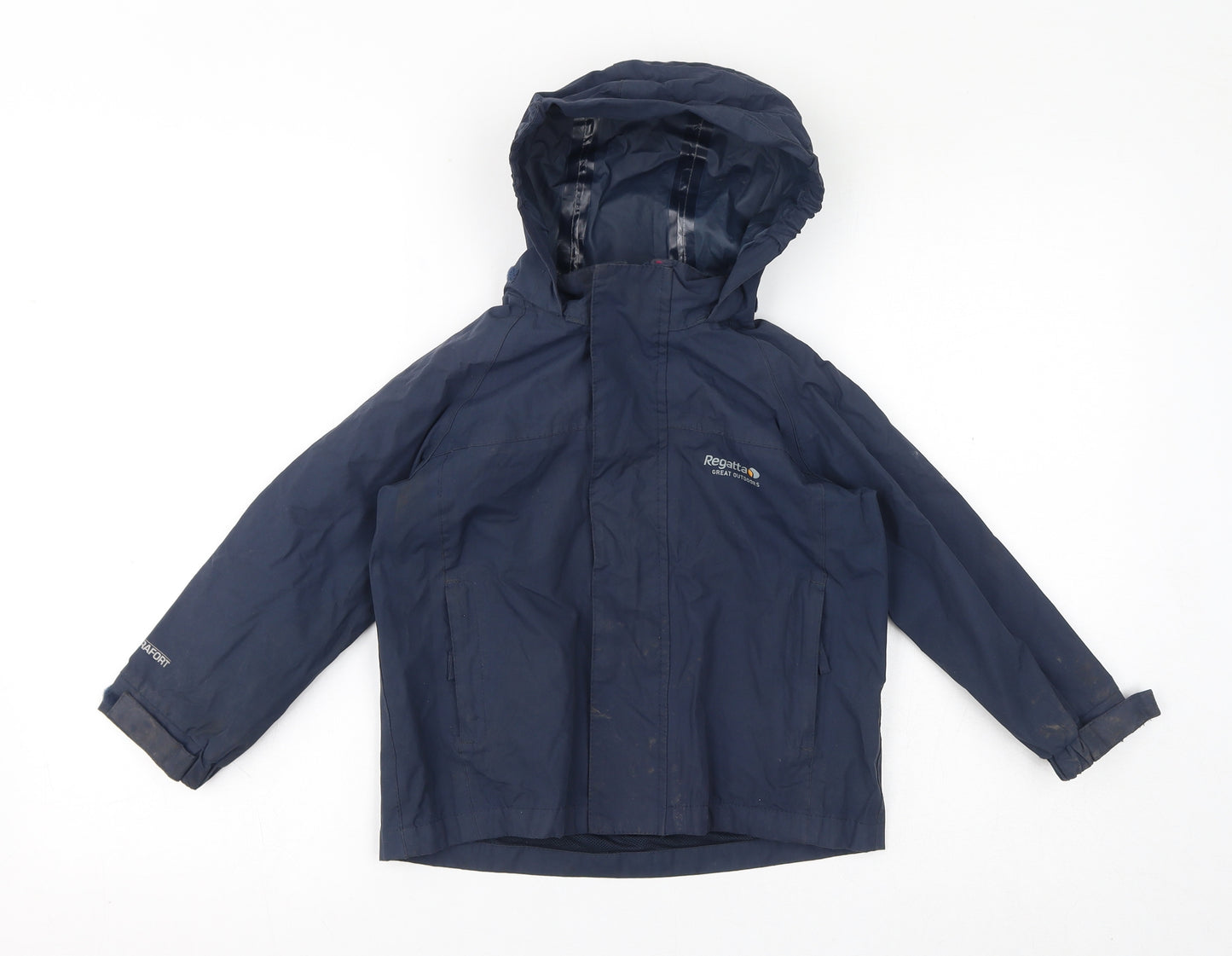 Regatta Boys Blue Rain Coat Coat Size 3-4 Years Zip