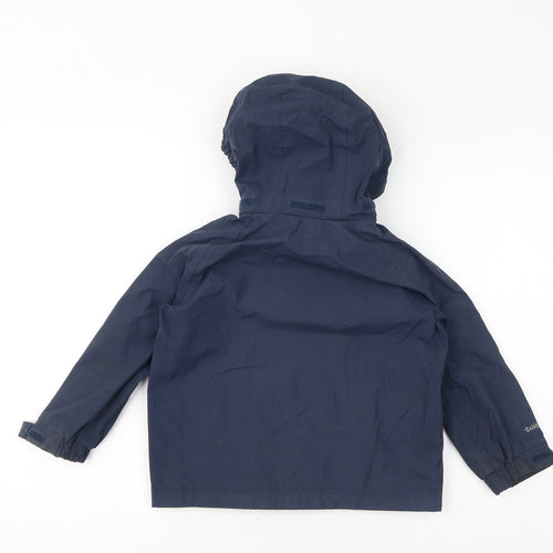Regatta Boys Blue Rain Coat Coat Size 3-4 Years Zip