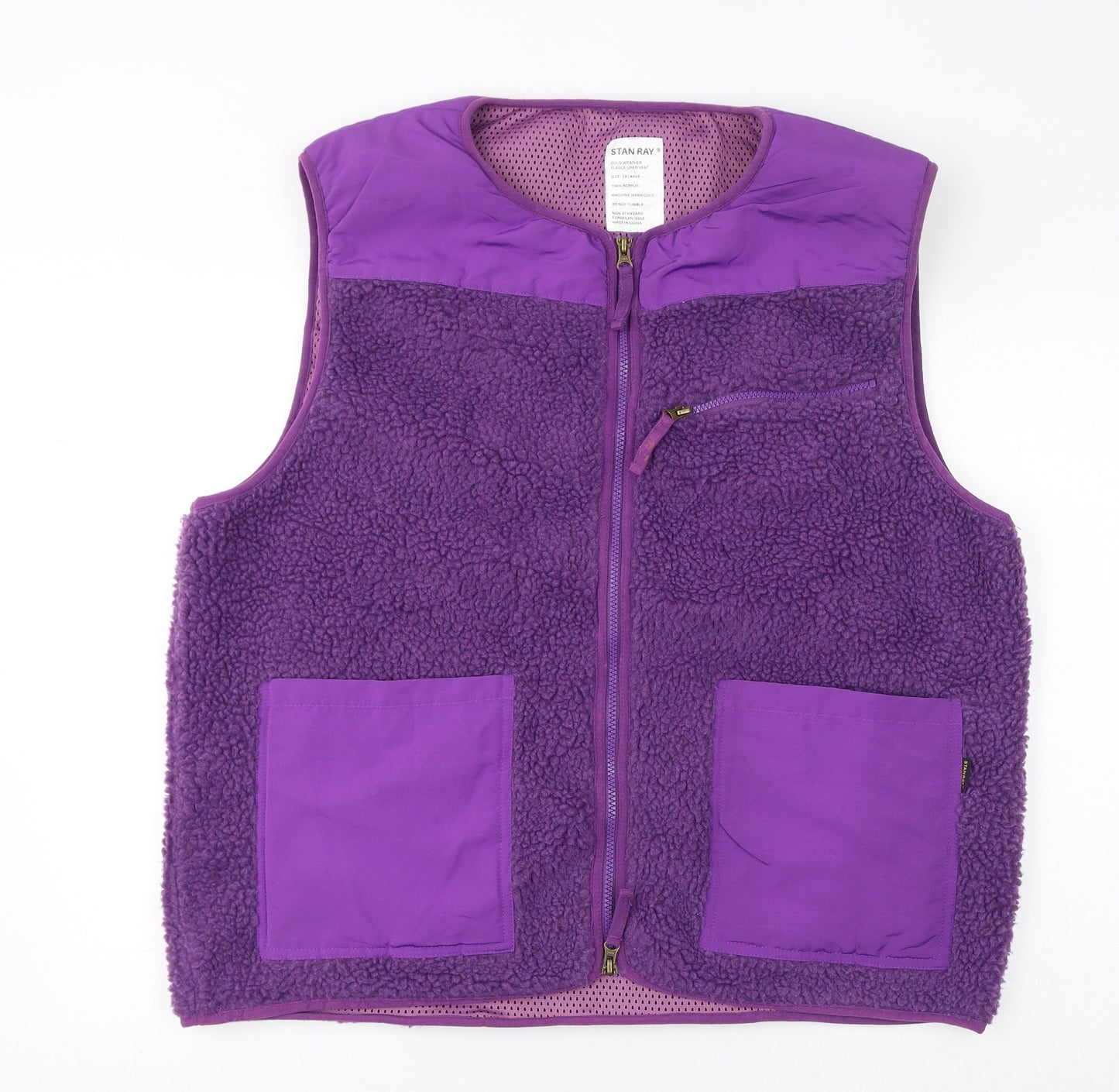 Stan Ray Womens Purple Gilet Jacket Size 2XL Zip