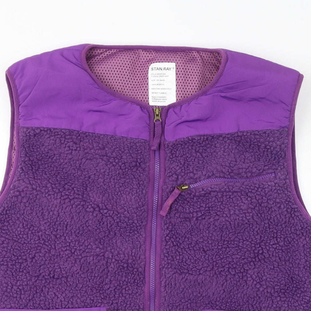 Stan Ray Womens Purple Gilet Jacket Size 2XL Zip