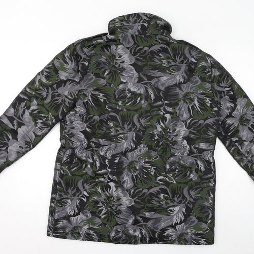 NEXT Womens Black Floral Jacket Size 12 Zip