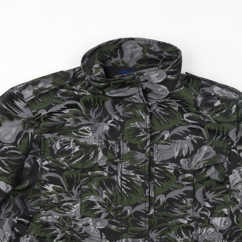 NEXT Womens Black Floral Jacket Size 12 Zip