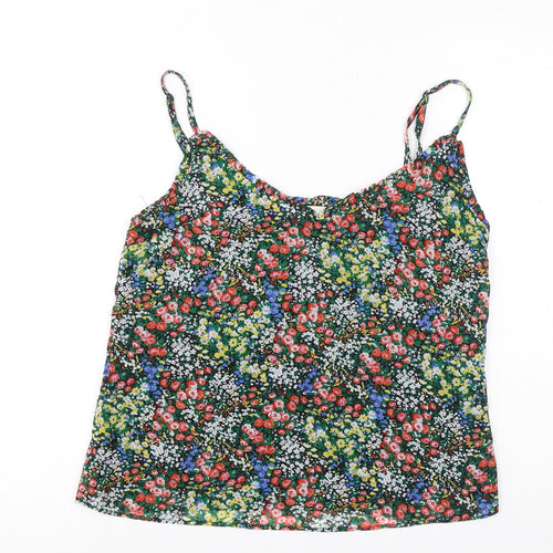 Oasis Womens Multicoloured Floral Polyester Basic Tank Size 8 V-Neck