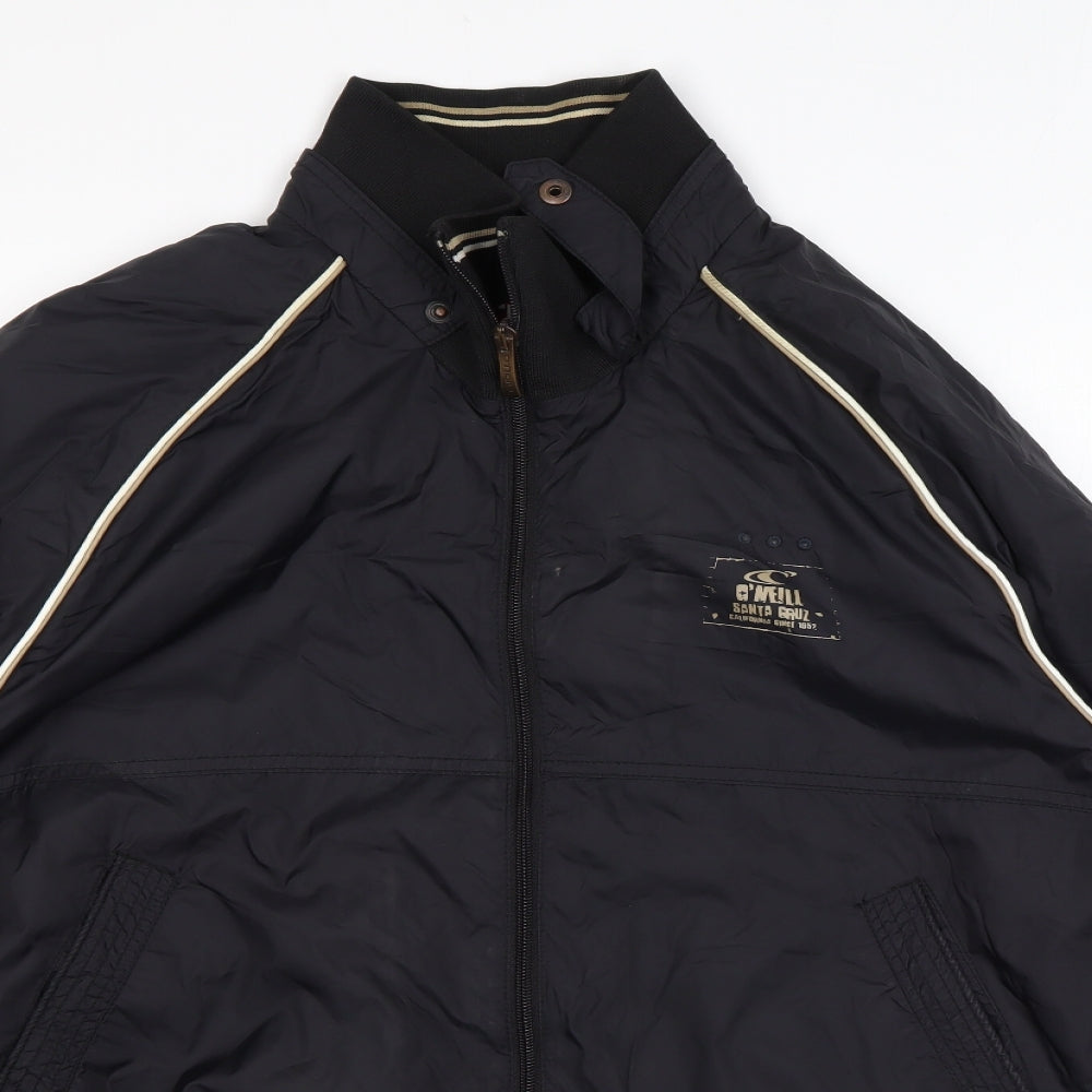 O'Neill Mens Black Bomber Jacket Jacket Size M Zip