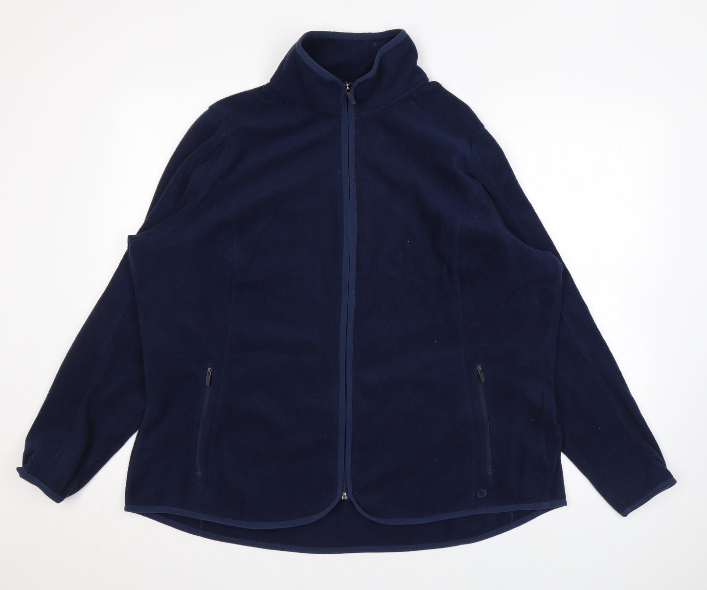 Good Move Womens Blue Jacket Size 22 Zip
