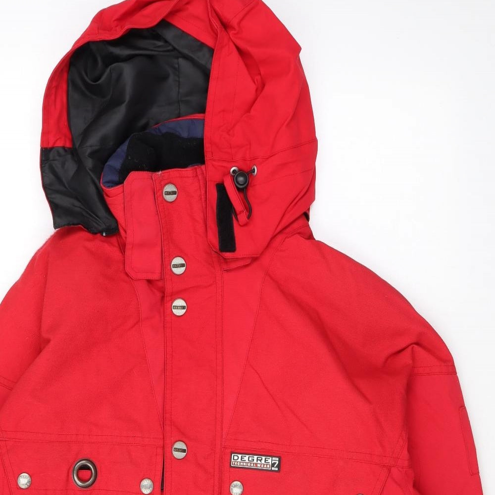Degree 7 Mens Red Rain Coat Coat Size S Zip