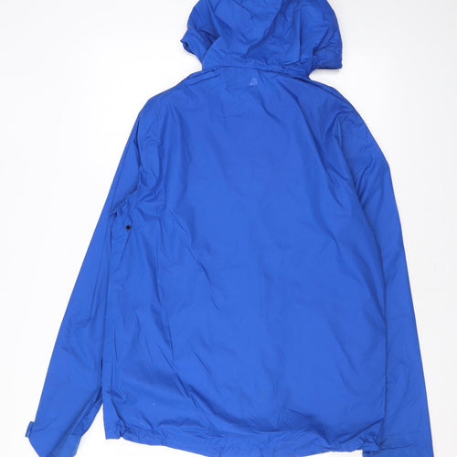 Trespass Mens Blue Rain Coat Coat Size S Zip