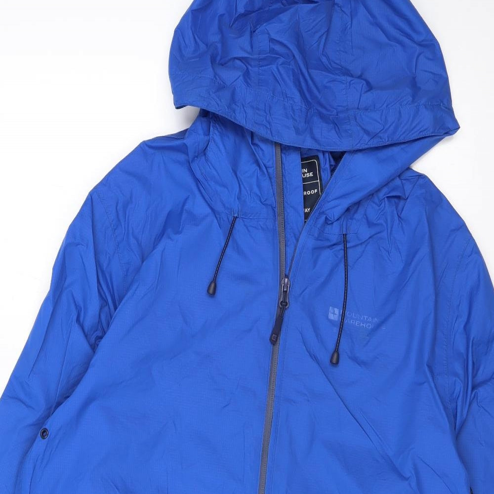 Trespass Mens Blue Rain Coat Coat Size S Zip