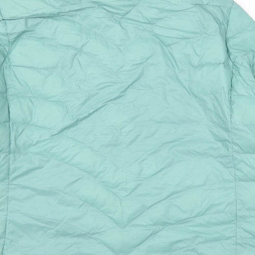 Marks and Spencer Womens Blue Quilted Coat Size 20 Zip