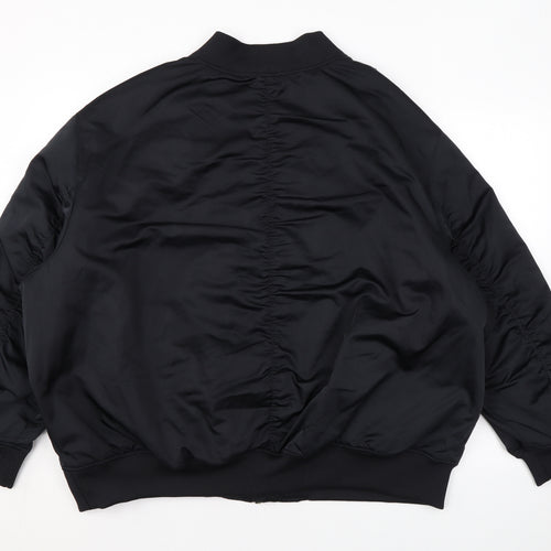 Marks and Spencer Womens Black Bomber Jacket Jacket Size 22 Zip