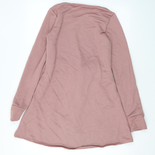 Missguided Womens Pink Polyester Jumper Dress Size 8 Round Neck Pullover